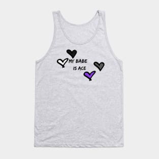 My babe is ace pride hearts Tank Top